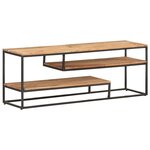 vidaXL Meuble TV 130x30x45 cm Bois d'acacia massif
