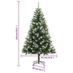 vidaXL Sapin de Noël artificiel à charnières avec neige floquée 150 cm