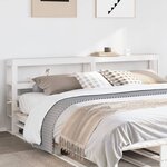 vidaXL Tête de lit avec étagères blanc 200 cm bois massif de pin