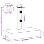 vidaXL Socle de parasol Granite rectangulaire 25 kg