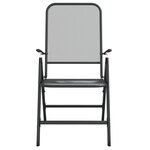 vidaXL Ensemble à manger de jardin 9 Pièces anthracite métal maille