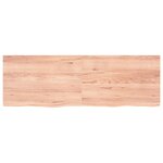 vidaXL Dessus de table marron clair bois chêne massif traité