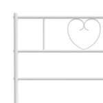 vidaXL Cadre de lit métal sans matelas et pied de lit blanc 140x200 cm