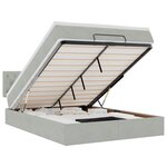 vidaXL Cadre de lit ottoman et matelas gris clair 140x190 velours