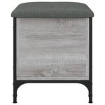 vidaXL Banc de rangement sonoma gris 42x42x45 cm bois d'ingénierie