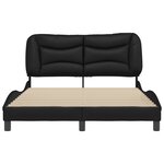 vidaXL Cadre de lit sans matelas noir 140x190 cm similicuir