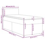 vidaXL Sommier à lattes de lit avec matelas gris clair 80x200 cm tissu