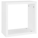 vidaXL Étagères cube murales 6 Pièces blanc 30x15x30 cm