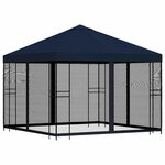vidaXL Abri de jardin avec parois 3 x 3 m Bleu Polyester et Acier