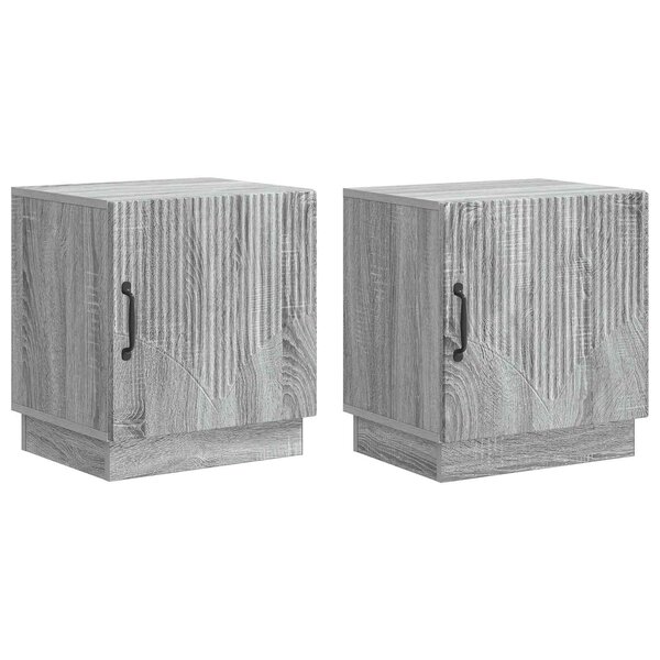 vidaXL Table de chevet 2 Pièces Sonoma gris 43 x 34 5 x 47 cm
