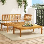 vidaXL Salon de jardin palette 2 Pièces bois massif d'acacia