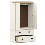 vidaXL Garde-robe VIGO blanc 90x55x170 cm bois massif de pin