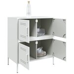 vidaXL Buffet blanc 68x39x79 cm acier