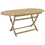 vidaXL Table pliable de jardin 160x85x75 cm bois d'acacia solide