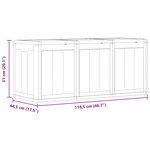 vidaXL Boîte de rangement de jardin 270 L Gris PP aspect bois