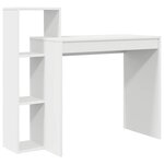 vidaXL Bureau avec étagère Blanc 100 x 40 x 90 cm Bois d'ingénierie