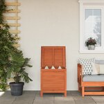 vidaXL Boîte de rangement jardin marron 50x49x56 5cm bois massif sapin