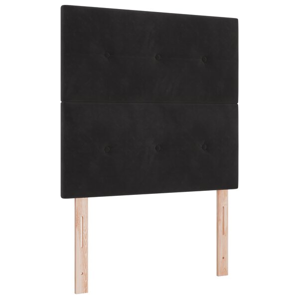 Tête de lit LED vidaXL Noire 90 cm Velours