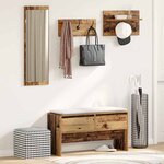 vidaXL Ensemble de meubles d'entrée Bois ancien 90 x 31 x 46.5 cm
