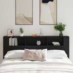 Buffet de tête vidaXL Chêne noir 200x18 5x104 5 cm