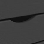 vidaXL Armoire roulante avec tiroirs MOSS gris bois de pin solide