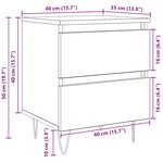 vidaXL Table de chevet chêne sonoma 40x35x50 cm bois d’ingénierie