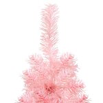 vidaXL Demi sapin de Noël artificiel mince avec support Rose 120 cm