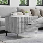 vidaXL Table basse Sonoma gris 49 x 50 x 40 cm Bois d'ingénierie