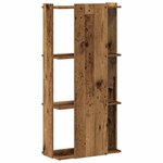 vidaXL Bibliothèque à 3 niveaux vieux bois 60x30x120cm bois ingénierie