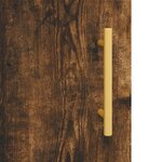 vidaXL Buffet haut Chêne fumé 69 5x34x180 cm Bois d'ingénierie