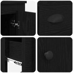 vidaXL Haut Armoire Chêne noir 60 x 35 5 x 103 5 cm Bois d'ingénierie