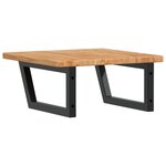 vidaXL Étagère de vasque murale acier et bois de chêne massif