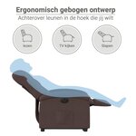 vidaXL Fauteuil inclinable électrique marron foncé tissu