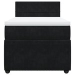 vidaXL Sommier à lattes de lit avec matelas Noir 90x190 cm Velours