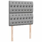 vidaXL Sommier à lattes de lit et matelas Gris clair 90x190 cm Tissu
