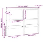 vidaXL Tête de lit Autre Blanc 120 cm Bois massif en pin