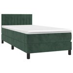 vidaXL Sommier à lattes de lit et matelas Vert foncé 80x200 cm Velours