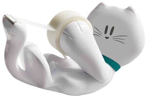 Dévidoir CHAT avec 1 ruban Magic 9 mm x 8 89 m Blanc SCOTCH