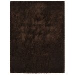 Vidaxl tapis shaggy 120 x 160 cm marron