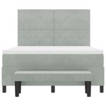 vidaXL Lit à ressorts avec matelas Gris clair 140 x 190 cm Velours