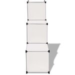 vidaXL Organisateur de rangement cube avec 6 compartiments Blanc