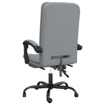 Chaise fauteuil siège pivotante de inclinable de bureau informatique étude clair tissu gris 02_0024235