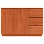 vidaXL Buffet avec tiroir Chêne brun 111 x 34 x 75 cm Pin massif