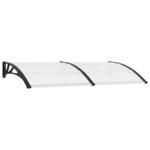 vidaXL Auvent de porte Noir 200 x 100 cm PC
