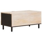 vidaXL Table basse Blanc 80 x 50 x 40 cm Bois de mangue massif