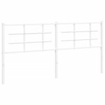 vidaXL Tête de lit de remplacement métal blanc 180 cm