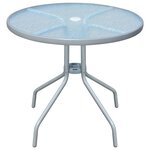 vidaXL Table de bistro Gris 80x71 cm Acier