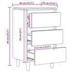 vidaXL Table de chevet chêne artisanal 40x35x69 cm bois d’ingénierie