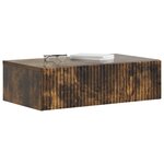 vidaXL Table d'appoint murale Chêne fumé 59 x 34 5 x 17 cm