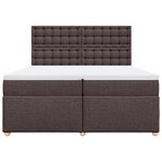 vidaXL Sommier à lattes de lit avec matelas Marron foncé 200x200 cm